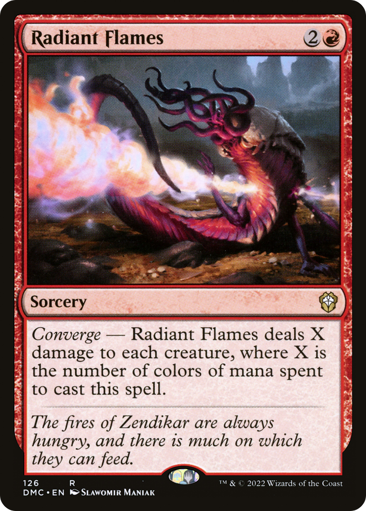 Radiant Flames (DMC-126) [Dominaria United Commander] MTG Single Wizards of the Coast