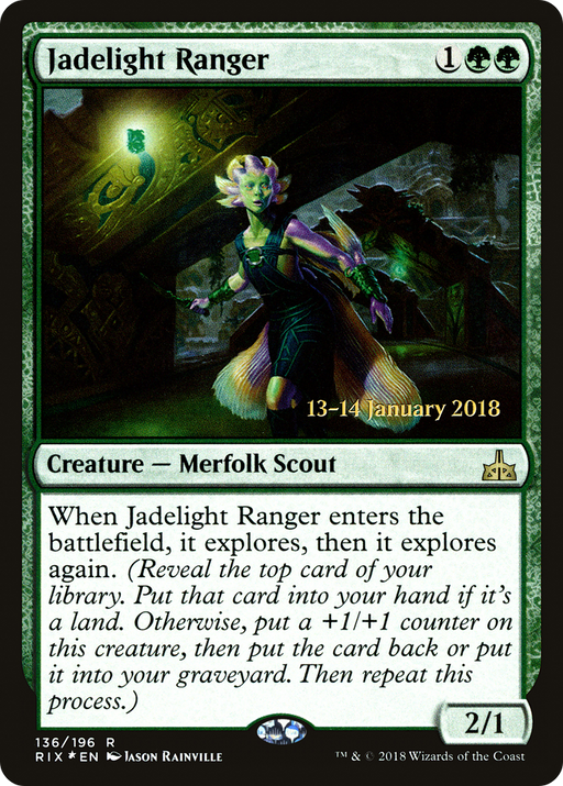 Jadelight Ranger (PRE-136) [Rivals of Ixalan Promos] Foil MTG Single Wizards of the Coast