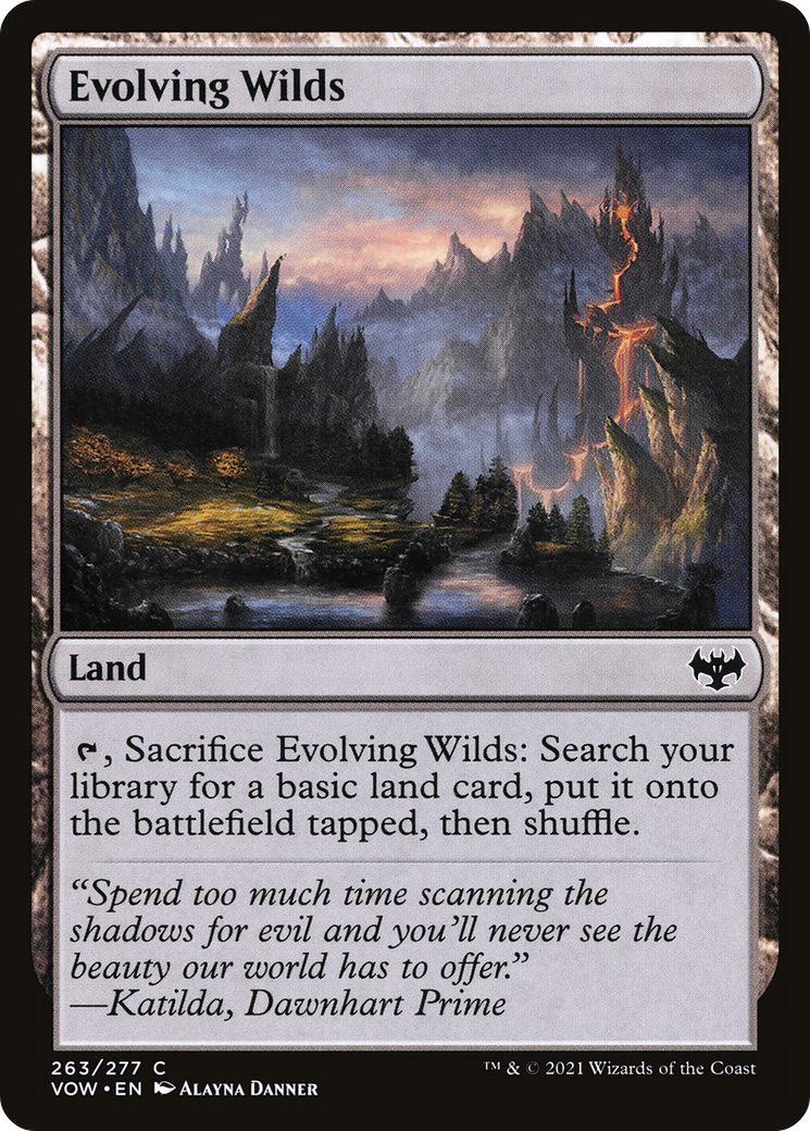 Evolving Wilds (VOW-263) [Innistrad: Crimson Vow] Foil MTG Single Wizards of the Coast