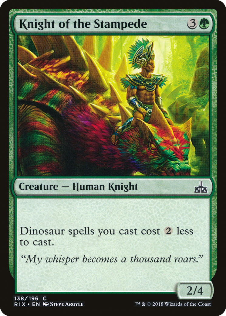 Knight of the Stampede (RIX-138) [Rivals of Ixalan] MTG Single Wizards of the Coast