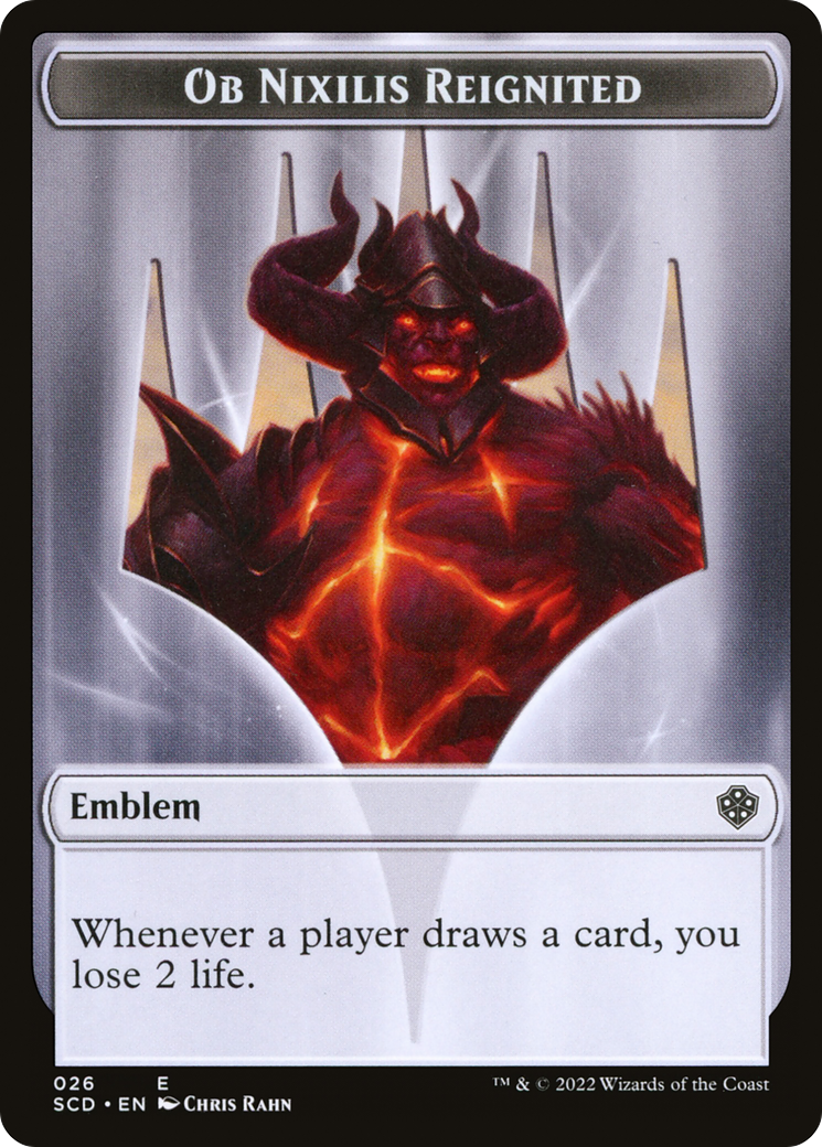 Ob Nixilis Reignited Emblem (TSCD-026) [Tokens] Starter Commander Deck Tokens Foil MTG Single Wizards of the Coast