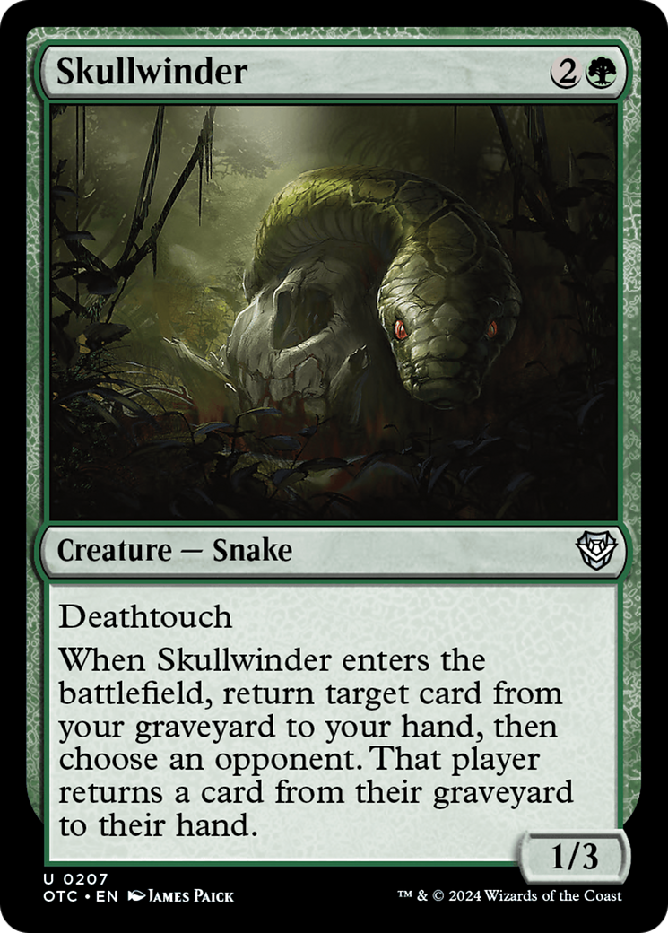Skullwinder (OTC-207) [Outlaws of Thunder Junction Commander] MTG Single Wizards of the Coast