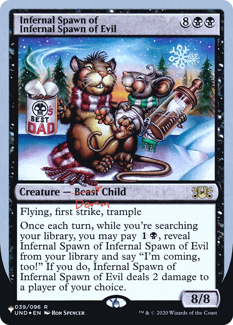 Infernal Spawn of Infernal Spawn of Evil (LIST-020) [Mystery Booster] The List (Unfinity Foil Edition) Foil MTG Single Wizards of the Coast