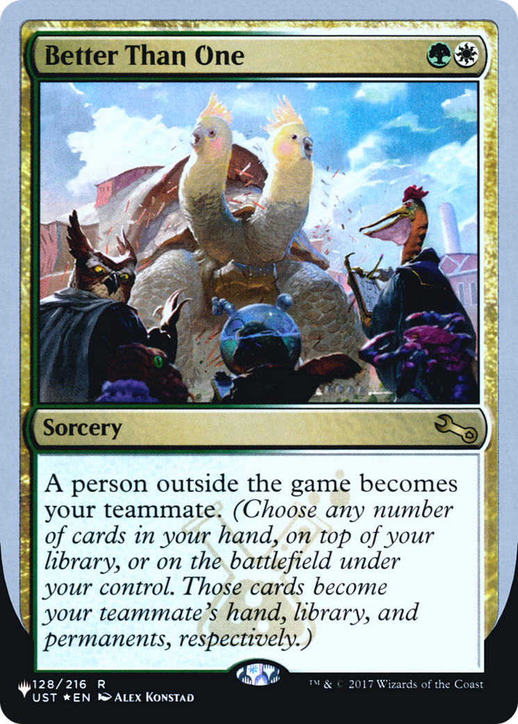 Better Than One (LIST-044) [Mystery Booster] The List (Unfinity Foil Edition) Foil MTG Single Wizards of the Coast