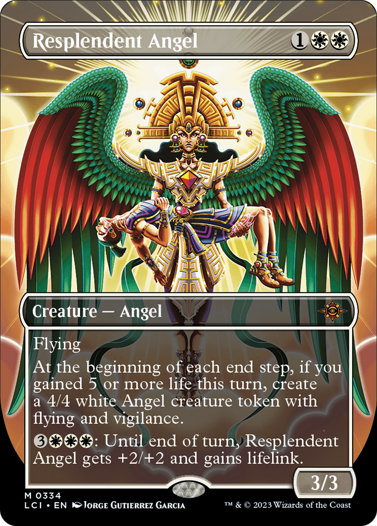 Resplendent Angel (LCI-334) [The Lost Caverns of Ixalan] (Borderless) MTG Single Wizards of the Coast