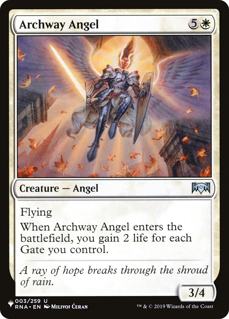 Archway Angel (LIST-RNA-3) [Mystery Booster] The List MTG Single Wizards of the Coast