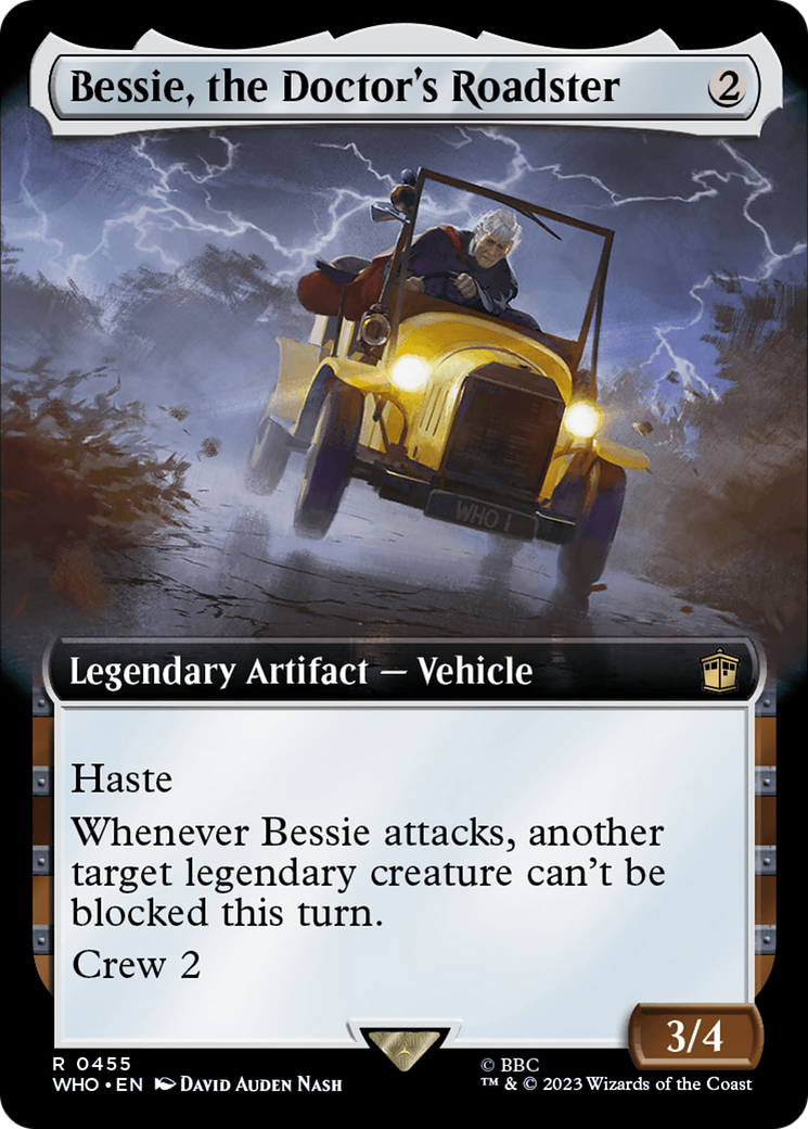 Bessie, the Doctor's Roadster (WHO-455) [Doctor Who] (Extended Art) MTG Single Wizards of the Coast