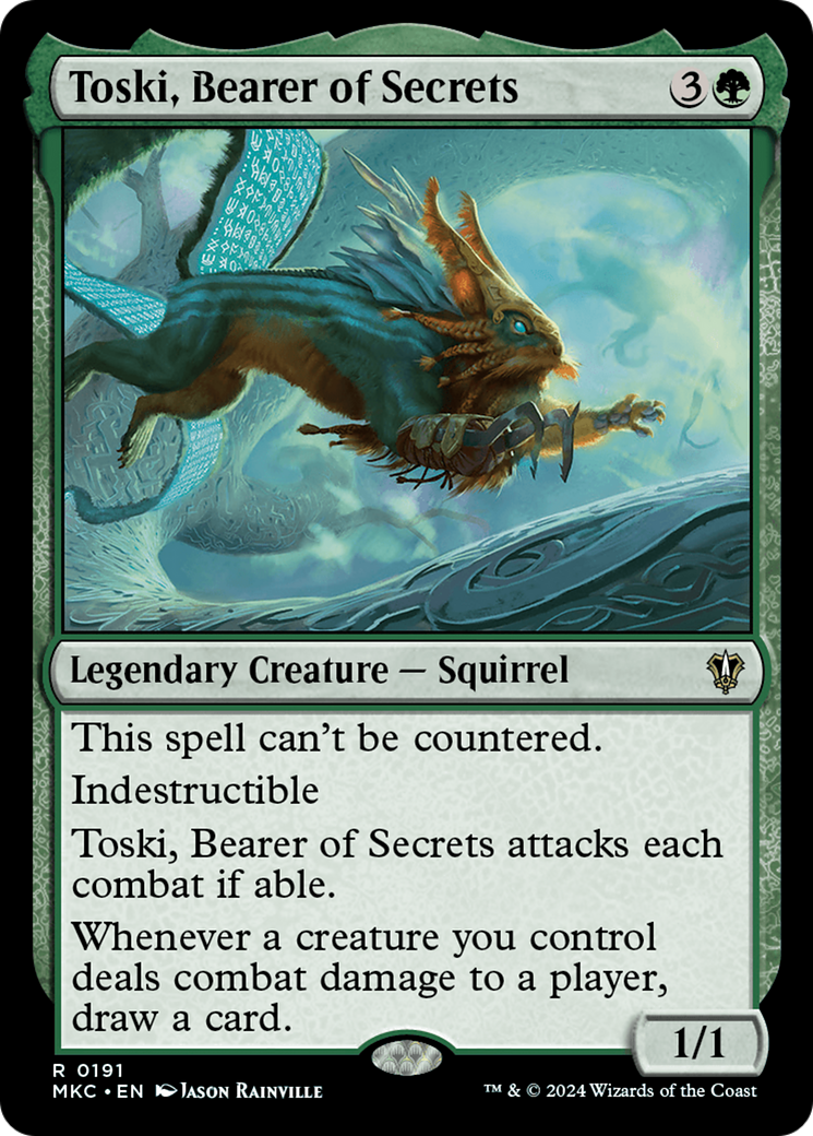 Toski, Bearer of Secrets (MKC-191) [Murders at Karlov Manor Commander] MTG Single Wizards of the Coast