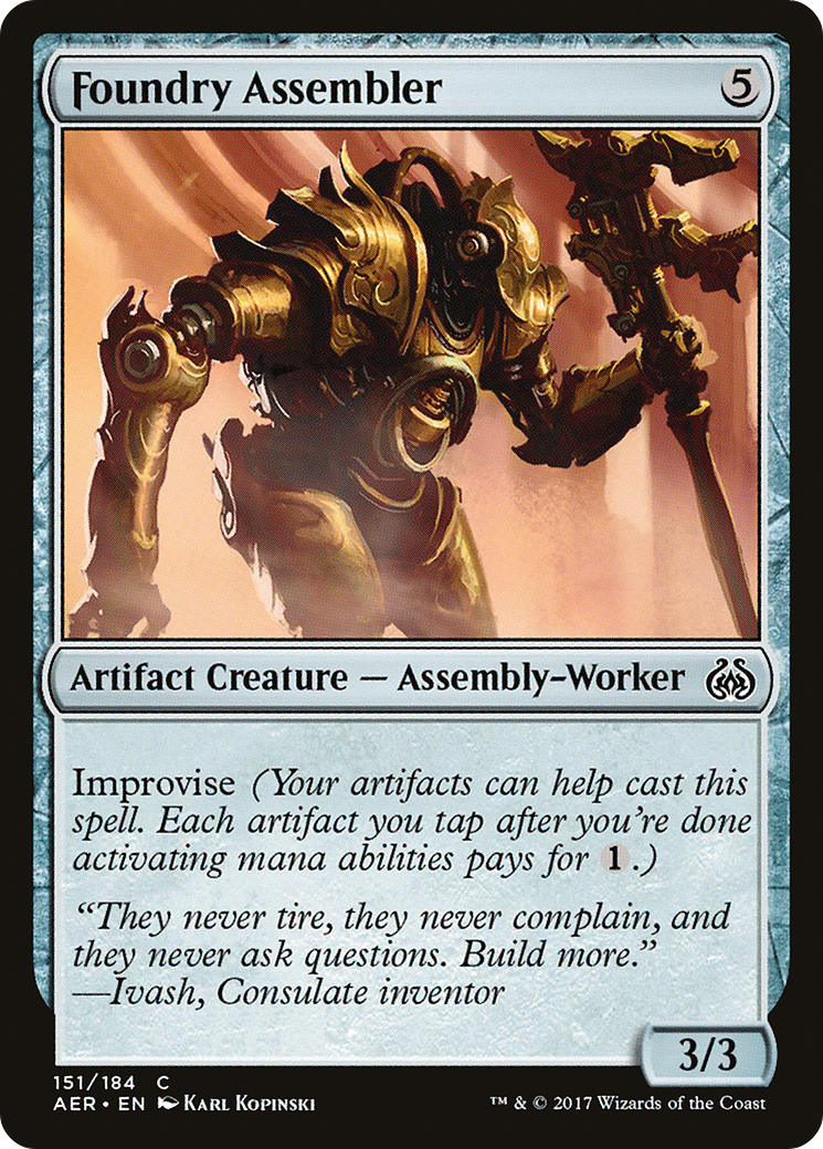 Foundry Assembler (AER-151) [Aether Revolt] MTG Single Wizards of the Coast