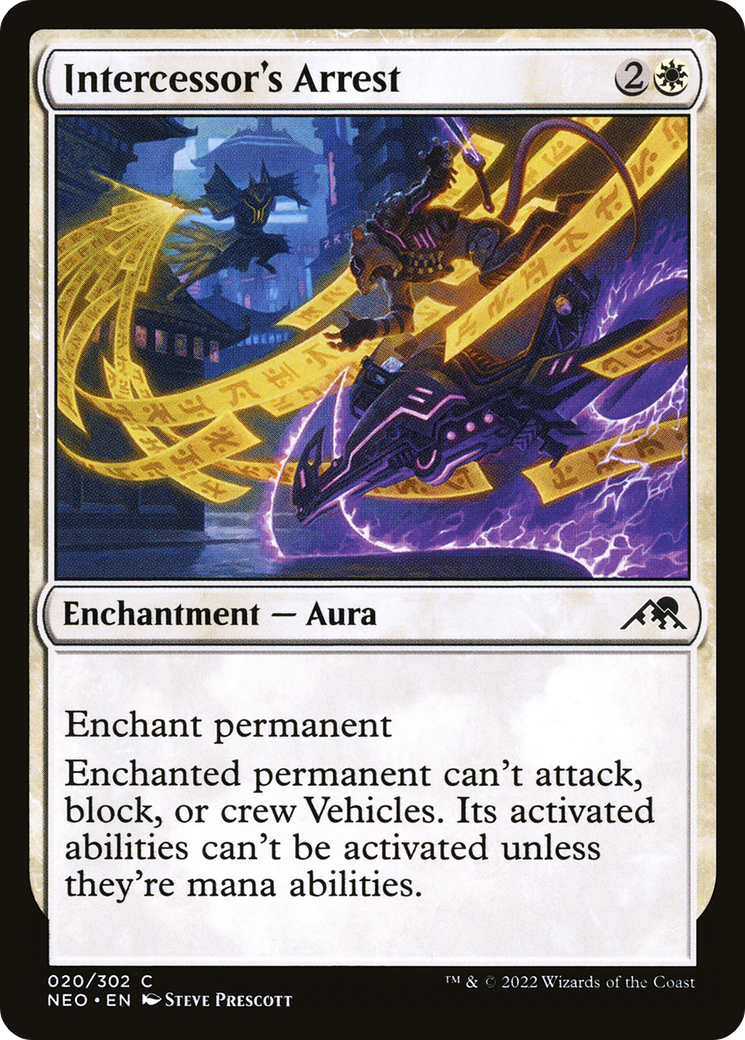 Intercessor's Arrest (NEO-020) [Kamigawa: Neon Dynasty] Foil MTG Single Wizards of the Coast