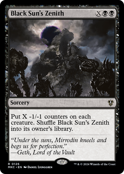 Black Sun's Zenith (MKC-126) [Murders at Karlov Manor Commander] MTG Single Wizards of the Coast