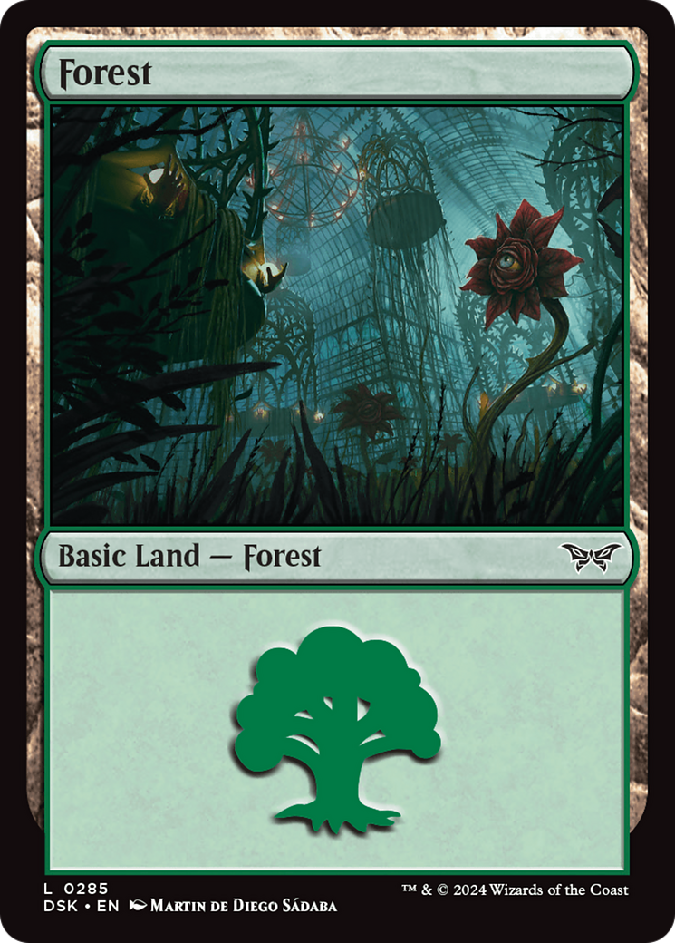Forest (0285) (DSK-285) [Duskmourn: House of Horror] Foil MTG Single Wizards of the Coast