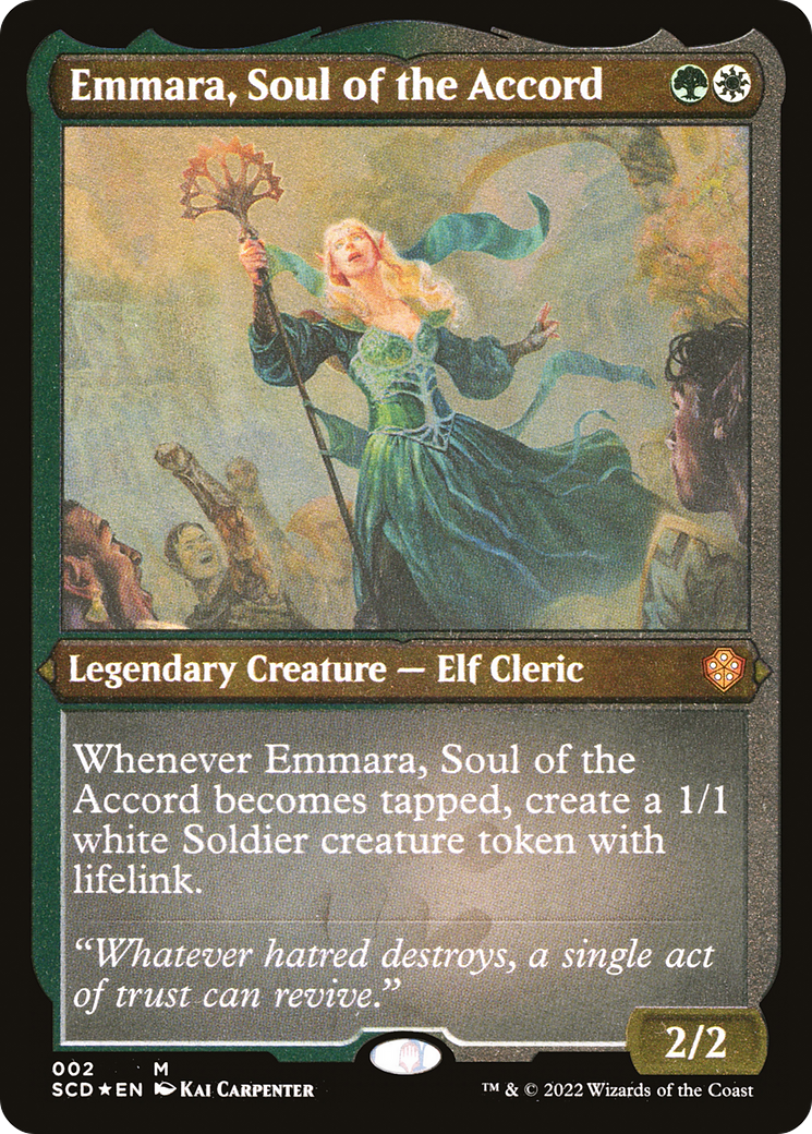 Emmara, Soul of the Accord (SCD-002) [Starter Commander Decks] Etched Foil MTG Single Wizards of the Coast