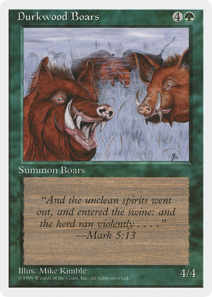 Durkwood Boars (4ED-241) [Fourth Edition] MTG Single Wizards of the Coast