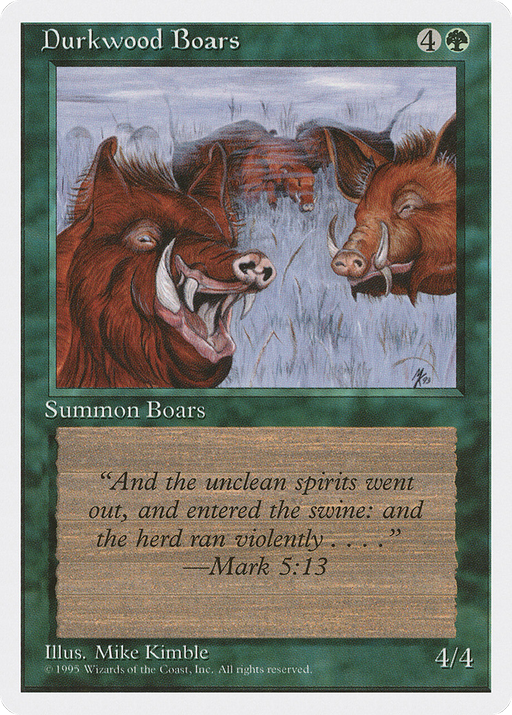 Durkwood Boars (4ED-241) [Fourth Edition] MTG Single Wizards of the Coast