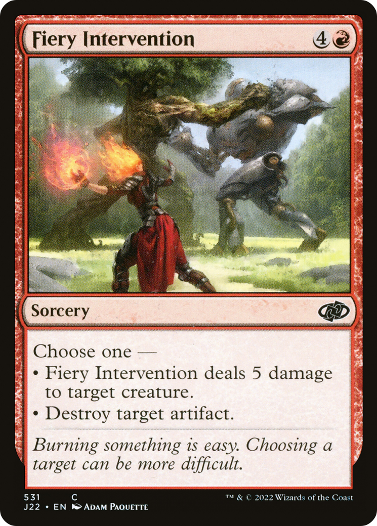 Fiery Intervention (J22-531) [Jumpstart 2022] MTG Single Wizards of the Coast
