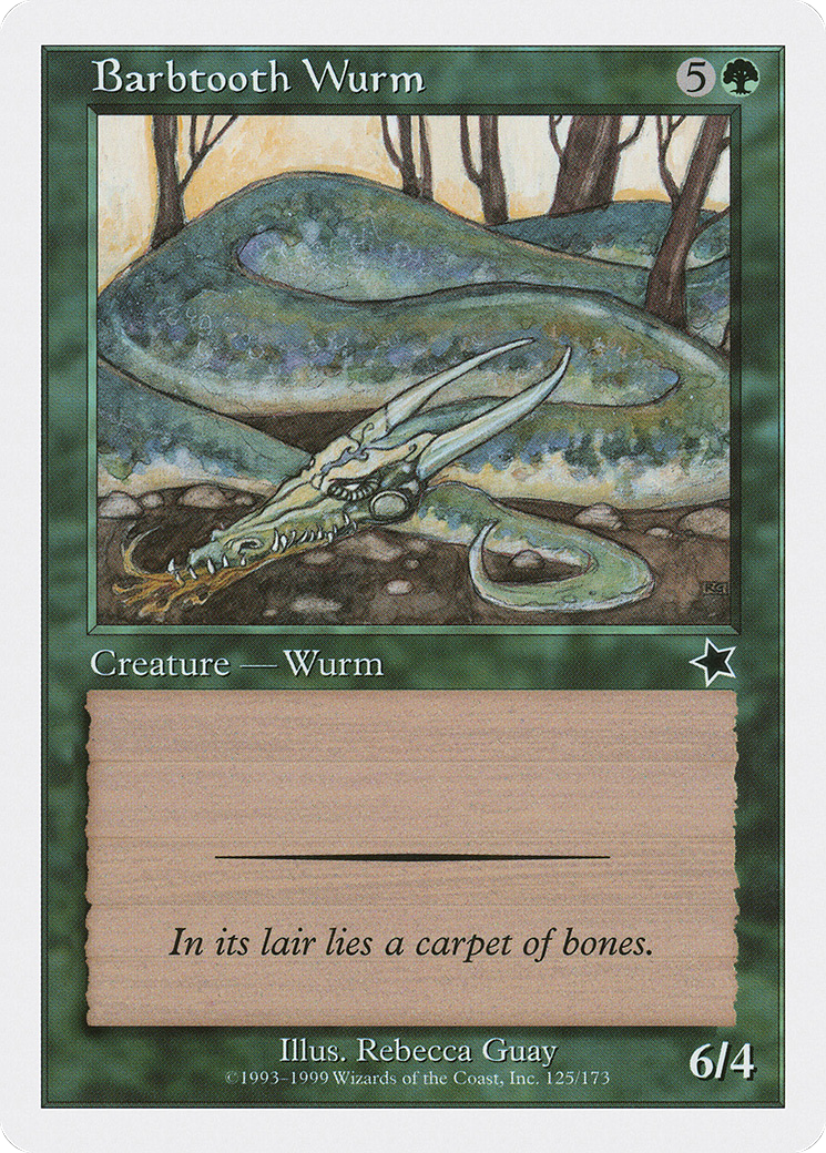 Barbtooth Wurm (S99-125) [Misc] Starter 1999 MTG Single Wizards of the Coast