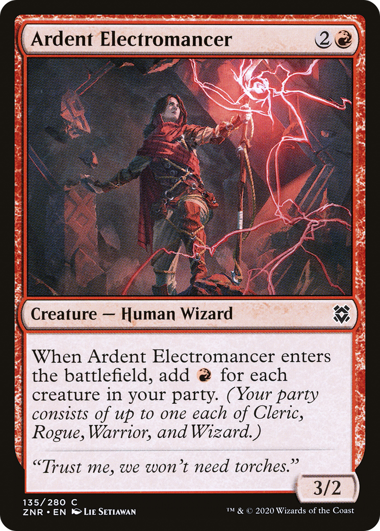 Ardent Electromancer (ZNR-135) [Zendikar Rising] Foil MTG Single Wizards of the Coast