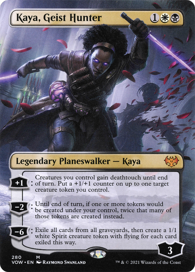 Kaya, Geist Hunter (Borderless) [Innistrad: Crimson Vow] MTG Single Magic: The Gathering