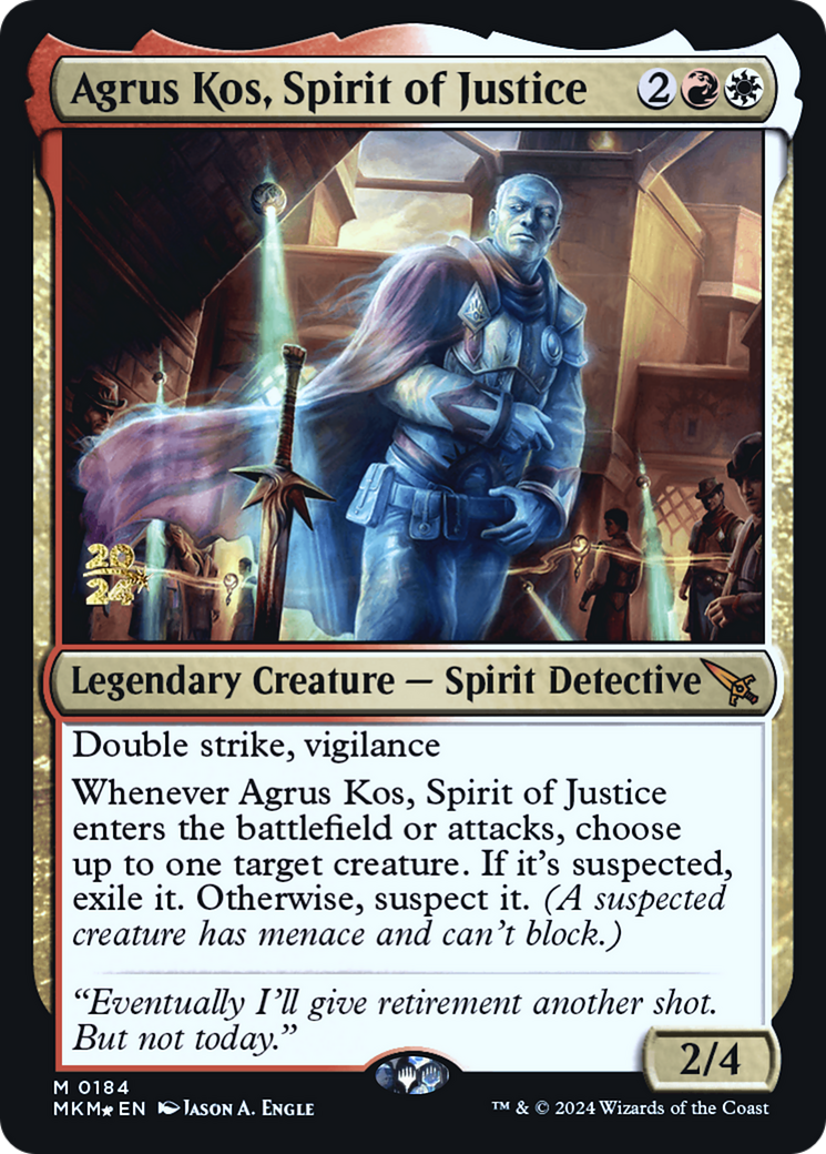 Agrus Kos, Spirit of Justice (PRE-184) [Murders at Karlov Manor Promos] Foil MTG Single Wizards of the Coast