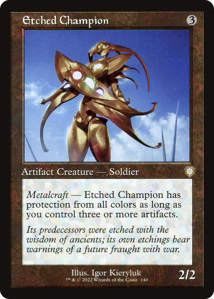 Etched Champion (BRC-140) [The Brothers' War Commander] MTG Single Wizards of the Coast