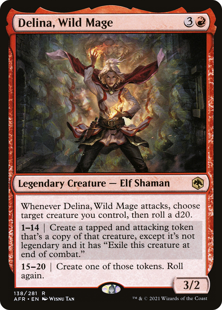 Delina, Wild Mage [Dungeons & Dragons: Adventures in the Forgotten Realms] MTG Single Magic: The Gathering