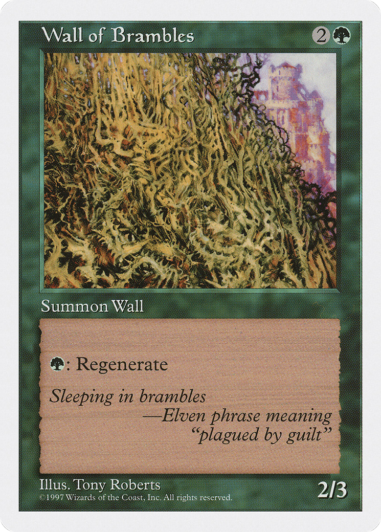 Wall of Brambles (5ED-338) [Fifth Edition] MTG Single Wizards of the Coast