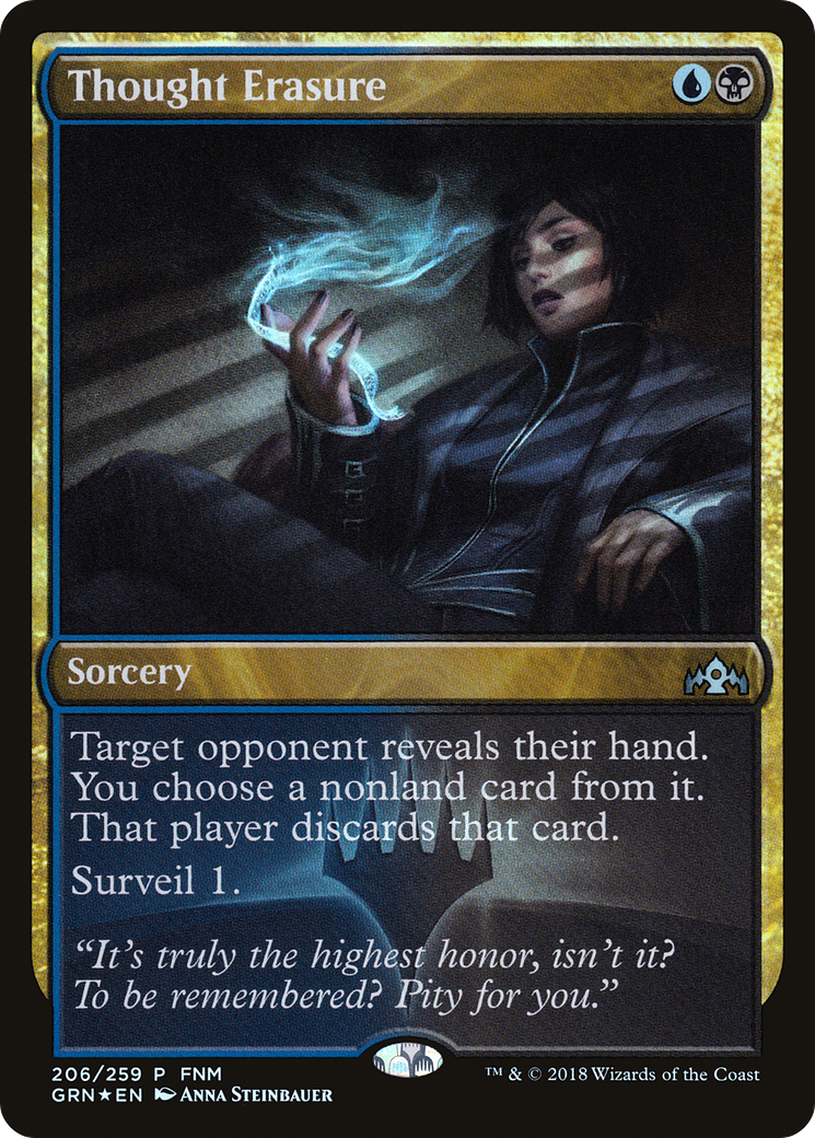 Thought Erasure (FNM-206) [Guilds of Ravnica Promos] Foil MTG Single Wizards of the Coast