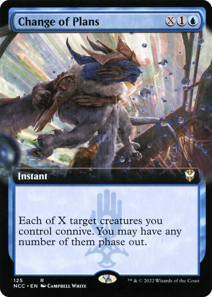 Change of Plans (NCC-125) [New Capenna Commander] (Extended Art) MTG Single Wizards of the Coast