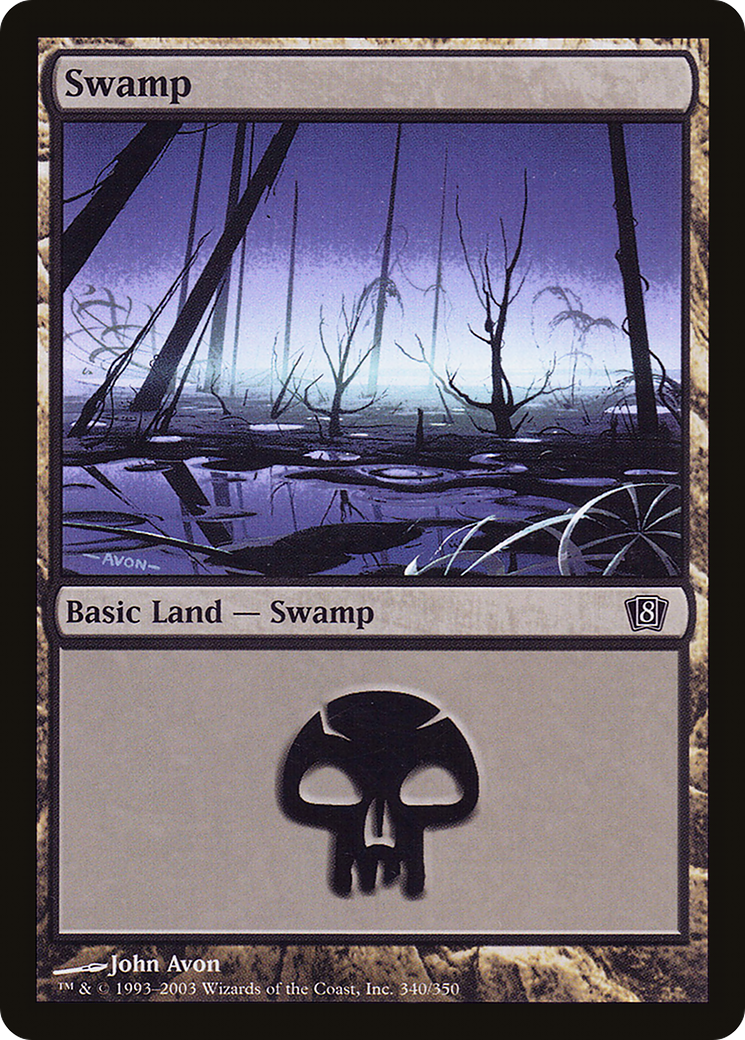 Swamp (340) (8ED-340) [8th Edition] Foil MTG Single Wizards of the Coast
