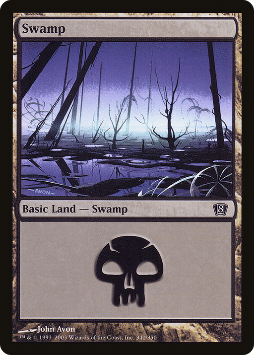 Swamp (340) (8ED-340) [8th Edition] MTG Single Wizards of the Coast