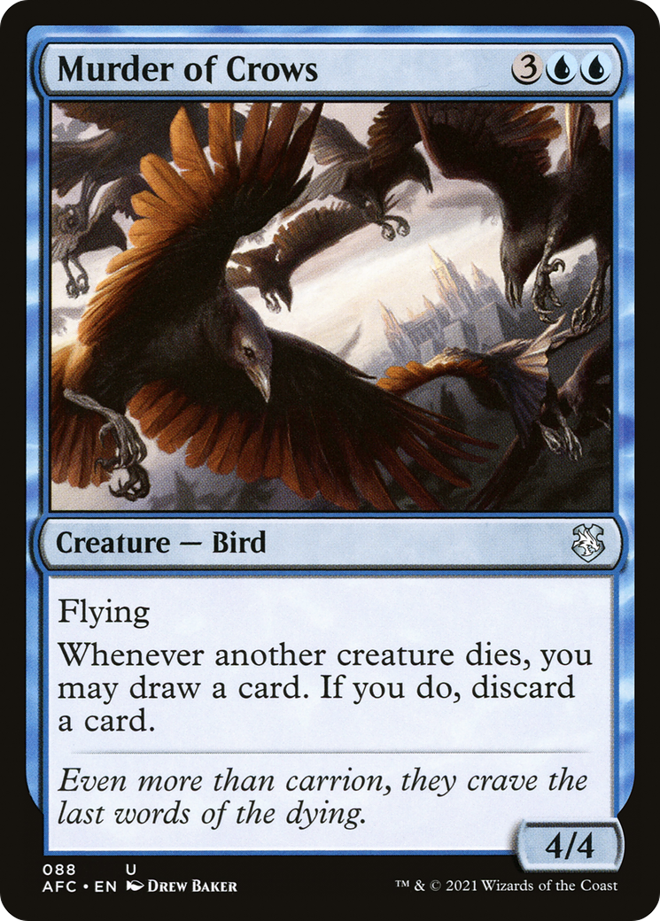 Murder of Crows (AFC-088) [Forgotten Realms Commander] MTG Single Wizards of the Coast