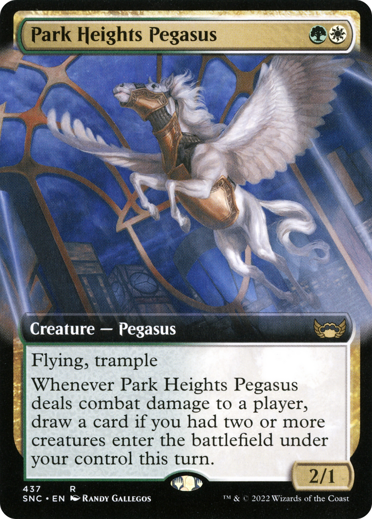 Park Heights Pegasus (SNC-437) [Streets of New Capenna] (Extended Art) MTG Single Wizards of the Coast