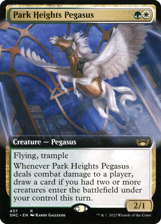 Park Heights Pegasus (SNC-437) [Streets of New Capenna] (Extended Art) Foil MTG Single Wizards of the Coast