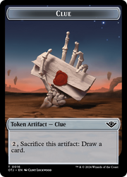 Treasure // Clue Double-Sided Token [Tokens] Outlaws of Thunder Junction Tokens MTG Single Magic: The Gathering