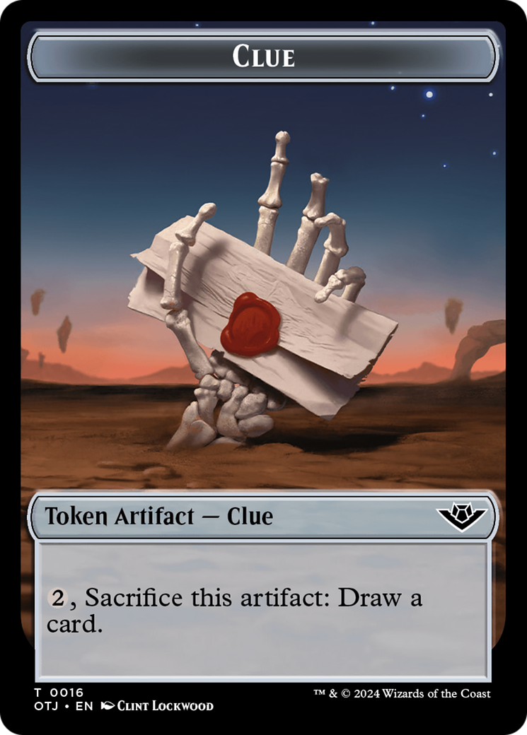 Treasure // Clue Double-Sided Token [Tokens] Outlaws of Thunder Junction Tokens MTG Single Magic: The Gathering