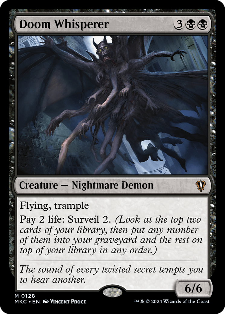 Doom Whisperer (MKC-128) [Murders at Karlov Manor Commander] MTG Single Wizards of the Coast