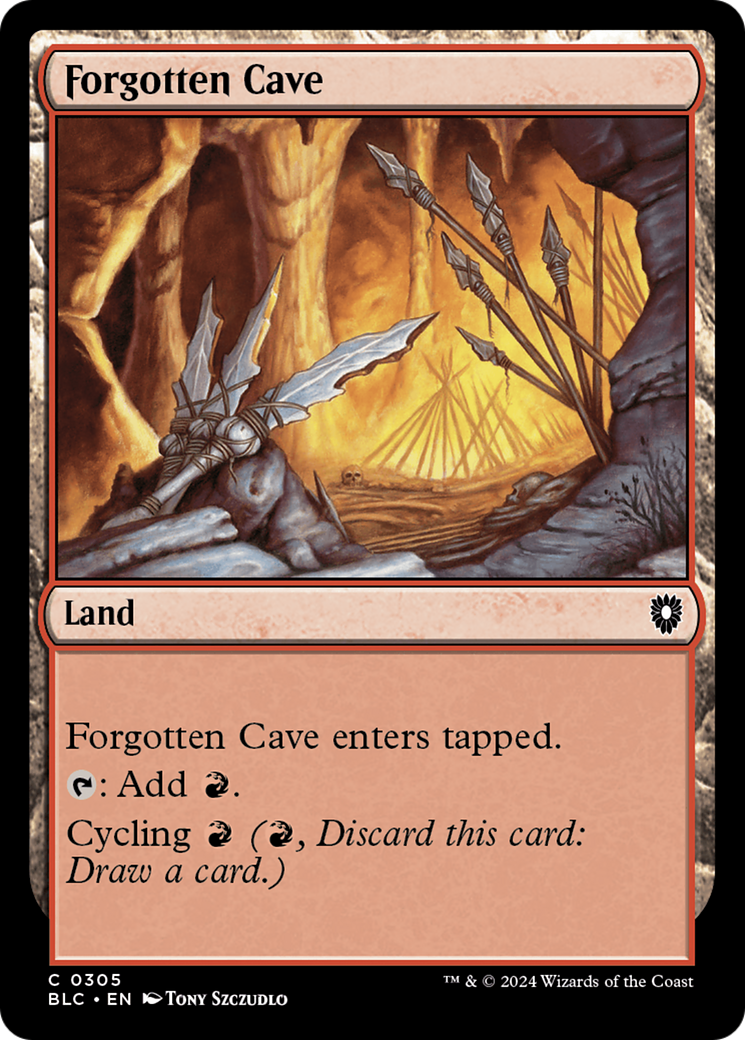 Forgotten Cave (BLC-305) [Bloomburrow Commander] MTG Single Wizards of the Coast