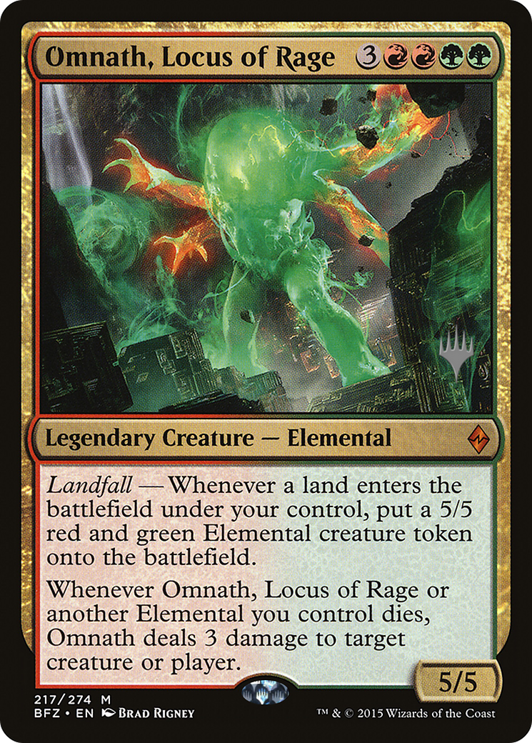 Omnath, Locus of Rage (PPAFR-217P) [Battle for Zendikar Promos] Foil MTG Single Wizards of the Coast