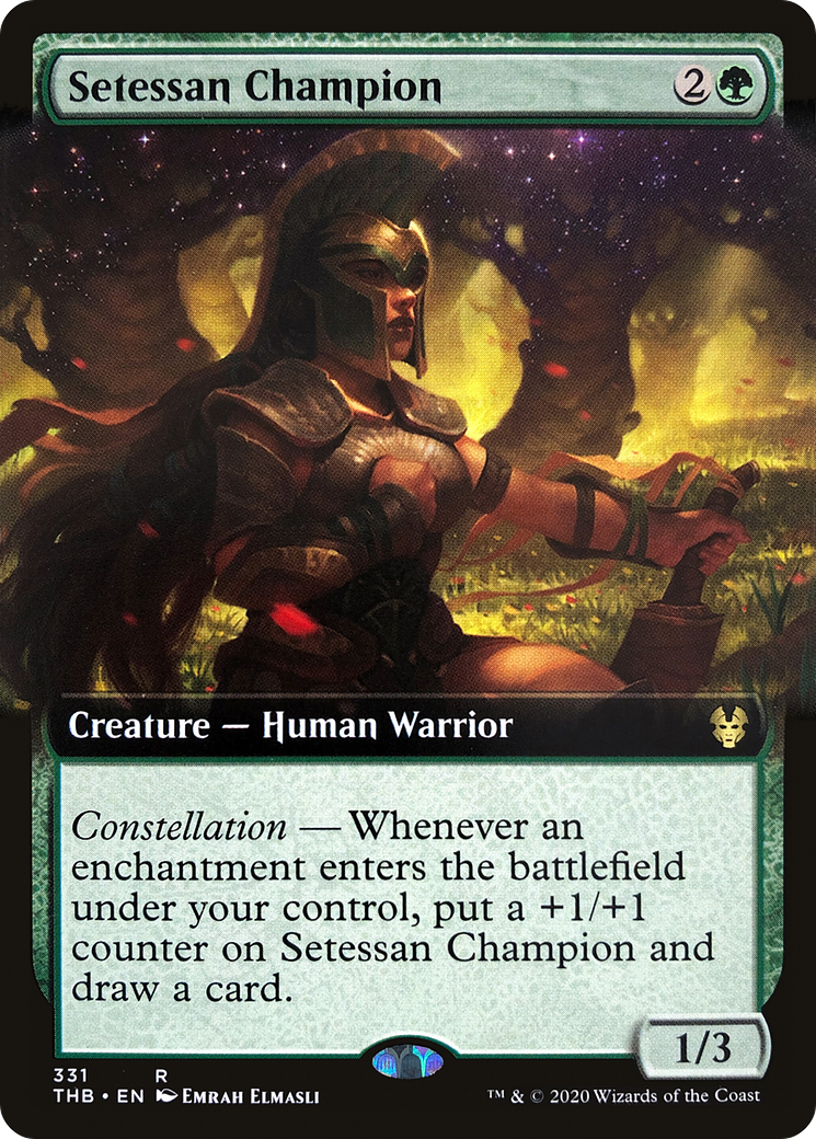 Setessan Champion (THB-331) [Theros Beyond Death] (Extended Art) Foil MTG Single Wizards of the Coast