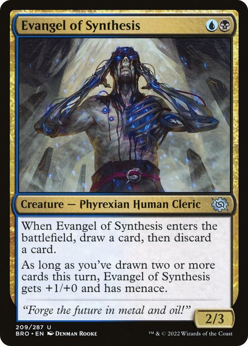 Evangel of Synthesis (BRO-209) [The Brothers' War] Foil MTG Single Wizards of the Coast