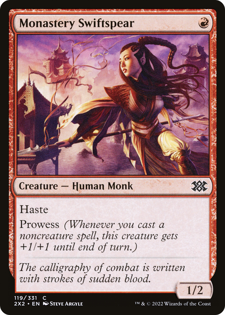 Monastery Swiftspear (2X2-119) [Double Masters 2022] Foil MTG Single Wizards of the Coast