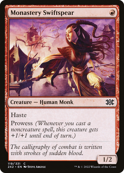 Monastery Swiftspear (2X2-119) [Double Masters 2022] Foil MTG Single Wizards of the Coast