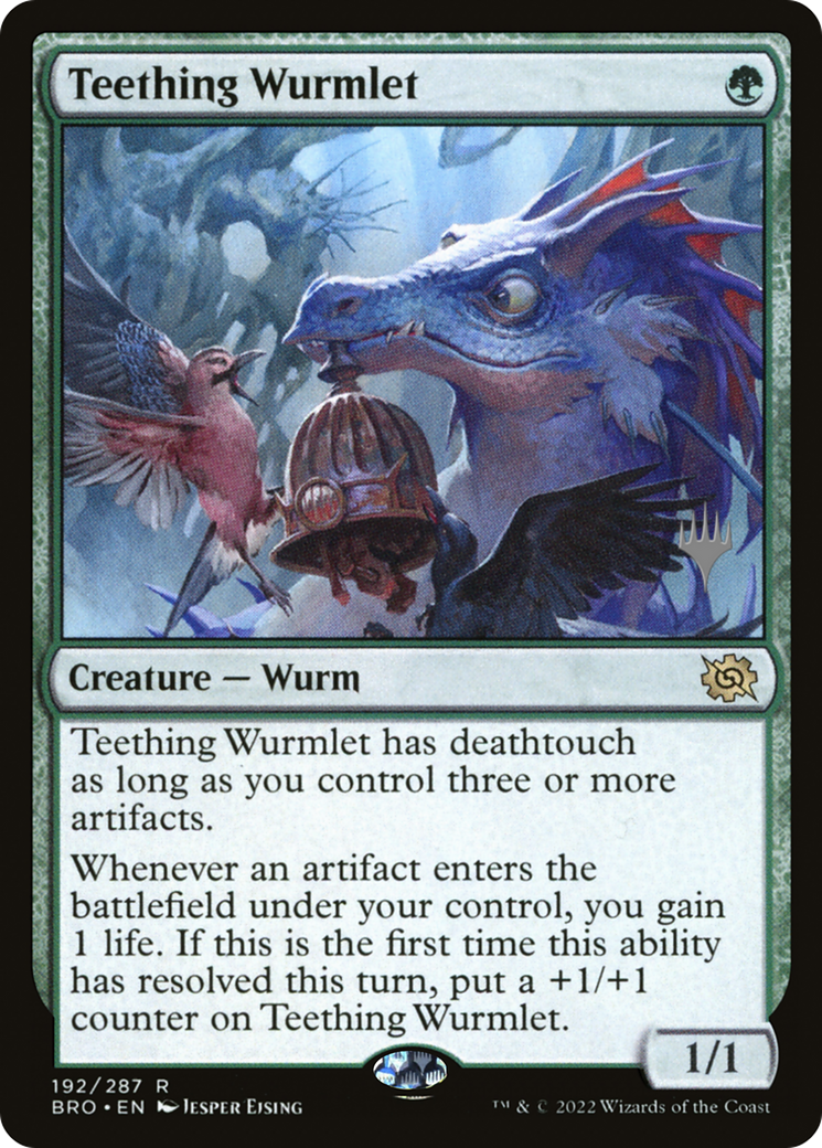 Teething Wurmlet (PPBRO-192P) [The Brothers' War Promos] Foil MTG Single Wizards of the Coast