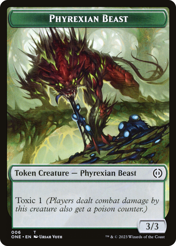 Phyrexian Beast Token [Tokens] Phyrexia: All Will Be One Tokens MTG Single Magic: The Gathering