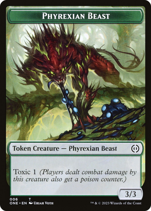 Phyrexian Beast Token [Tokens] Phyrexia: All Will Be One Tokens MTG Single Magic: The Gathering