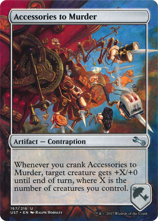 Accessories to Murder (UST-167) [Unstable] (Borderless) Foil MTG Single Wizards of the Coast