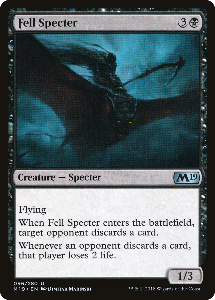 Fell Specter (M19-096) [Core Set 2019] MTG Single Wizards of the Coast