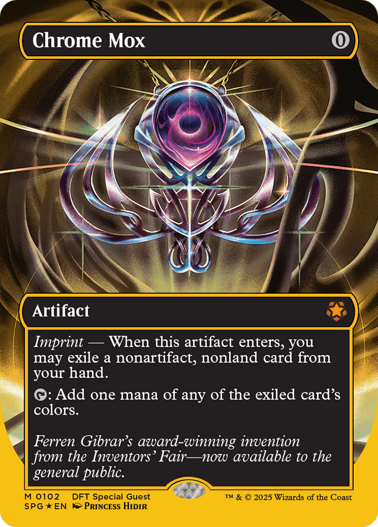 Chrome Mox (First-Place Foil) (SPG-102) [Special Guests] (Borderless) Foil MTG Single Wizards of the Coast