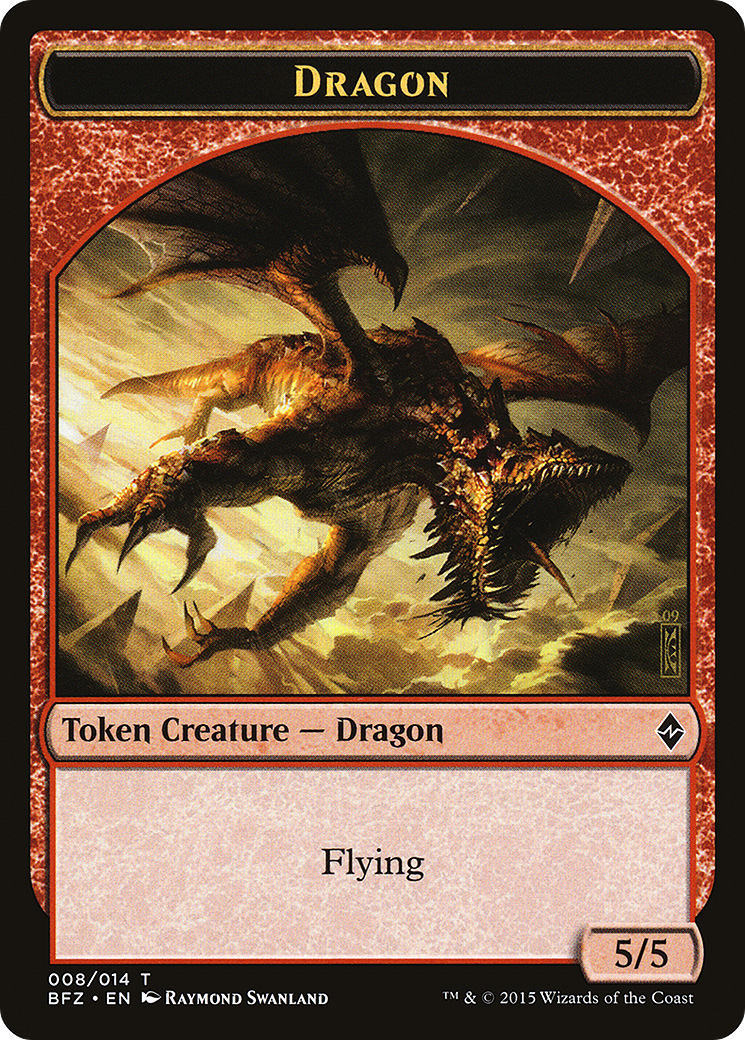 Dragon (BFZ-008) [Tokens] Battle for Zendikar Tokens MTG Single Wizards of the Coast